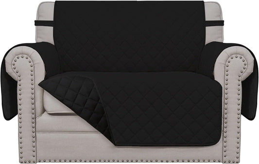 Easy-Going Oversized Chair Sofa Slipcover Reversible Sofa Cover Water Resistant Couch Cover Furniture Protector Cover with Elastic Straps for Pets Dog (Oversized Chair, Black/Black)
