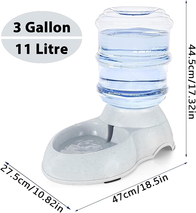 Pet Water Dispenser Station for Large Dogs and Cats,3 Gallon/11L Gravity Automatic Feeder, Cat Dog Water Fountain, Dog Water Bowl Dispenser,Large Breed Dog Drinking Fountain