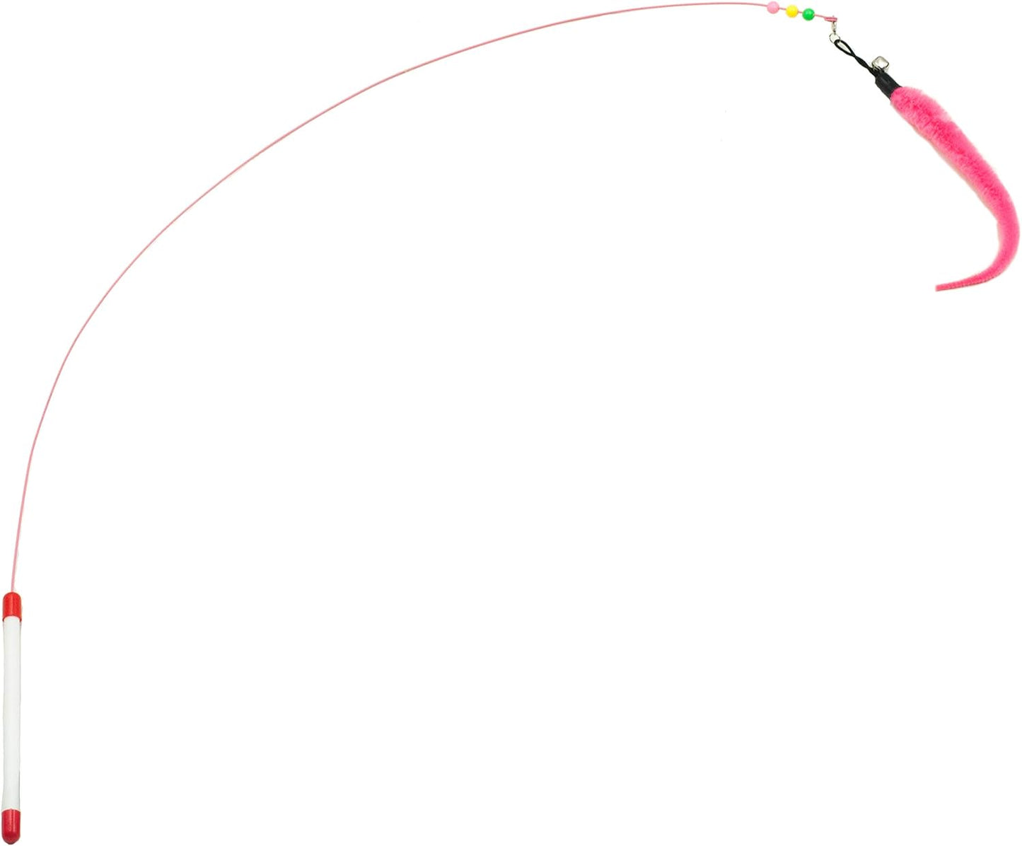 Fashion's Talk Feather Wire Wands Kitten Toys Worm Teaser Wand Cat Toy with Replacement Pack