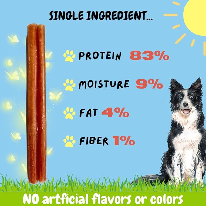 BULLYSTICKS & MORE 6 Inch Bully Sticks (Jumbo/Thick - 12 Count) | Bully Sticks for Large Dogs | 100% Grass Fed Beef | Dog Parents Choice Bully Stick Dog Chews | No Hide Bully Bones for Dogs