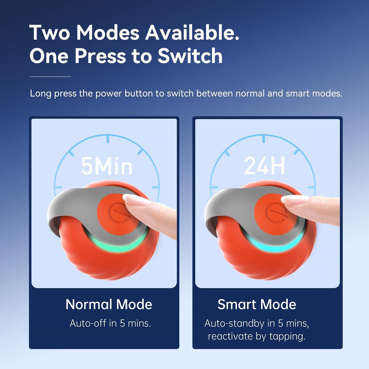 Interactive Cat Toys for Indoor Cats, Rechargeable Moving Cat Ball with Feather Tail, 2 Speeds Automatic Kitten Toys for Bored Indoor Cats,Motion Activated Rolling Ball Toys (Orange)