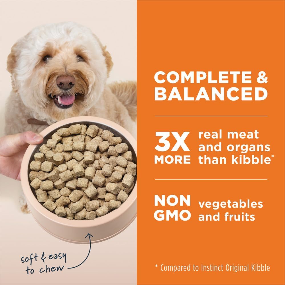 Instinct Freeze Dried Raw Meals, Natural Dry Dog Food, Grain Free - Grass Fed Lamb, 3 oz. Bag