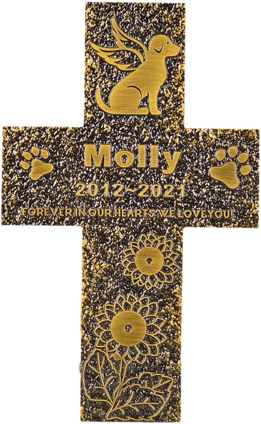 Pet Memorial Stone Cat Dog Pet Memorial Personalized Pet Grave Markers Customized Pet Grave Markers with Pet Name are a Sympathy Gift for The Loss of a Pet (Acrylic)