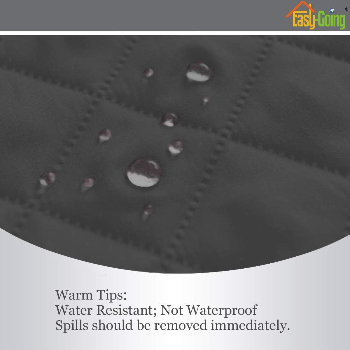 Easy-Going Reversible Couch Cover for 3 Cushion Couch Sofa Cover for Dogs Water Resistant Furniture Protector Cover with Foam Sticks Elastic Straps for Pet Cat (Sofa, Darkgray/Beige)