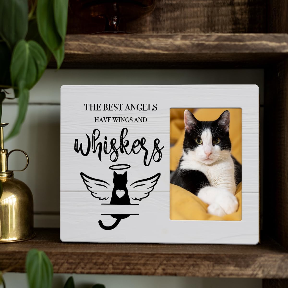 Pet Memorial Gifts for Cats, Cat Memorial Gifts for Loss Of Cat, Pet Loss Sympathy Gift Picture Frame, Pet Loss Gifts, Pet Remembrance Gift Cat Memorial Photo Frame for Desk Shelf Table Home Decor