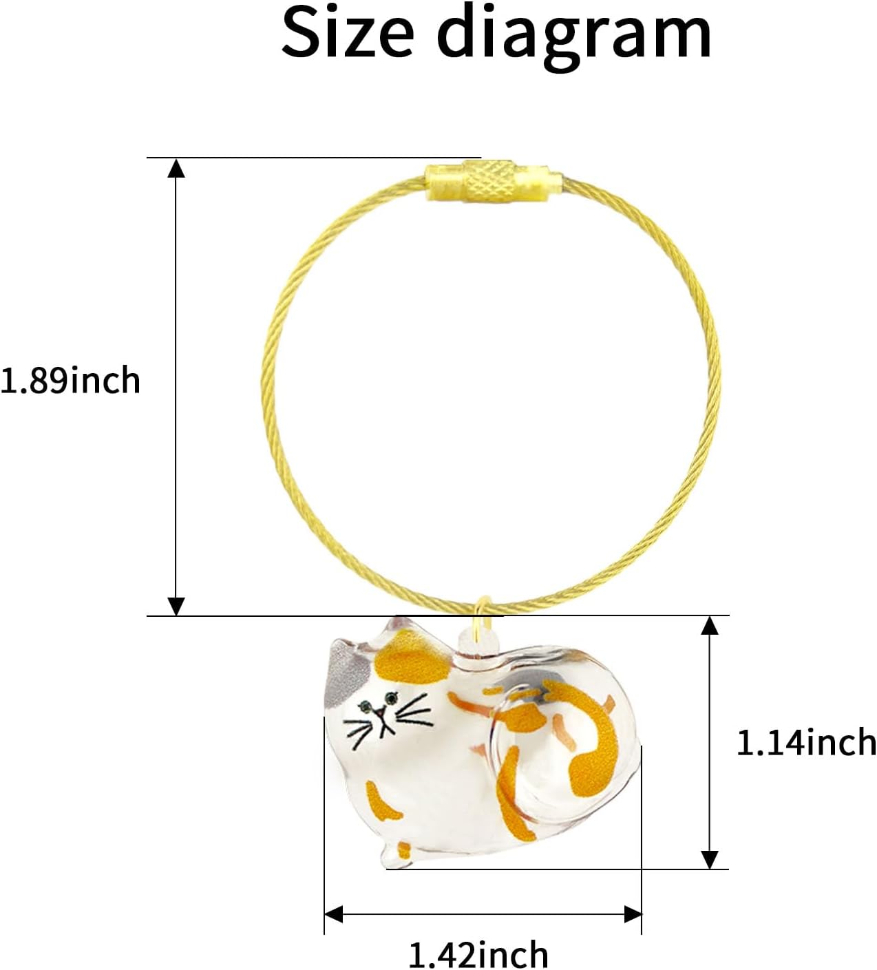 Cat Hair Keychain, 2Pcs Cat Hair Storage Bottle，Pet Fur Keepsake,Pet Hair Storage/Memorial Keychain,Cute Pet Memorial Gifts,[C Model]