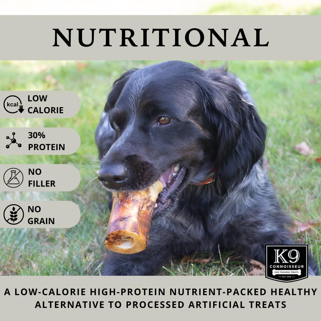K9 Connoisseur Beef Marrow Dog Bones for Small Breed Dogs USA Made Natural Long Lasting Single Ingredient Doggie Delight Filled Bone Slice Chew Treat Best for Dogs Or Puppies Upto 15 Pounds - 1 Pack
