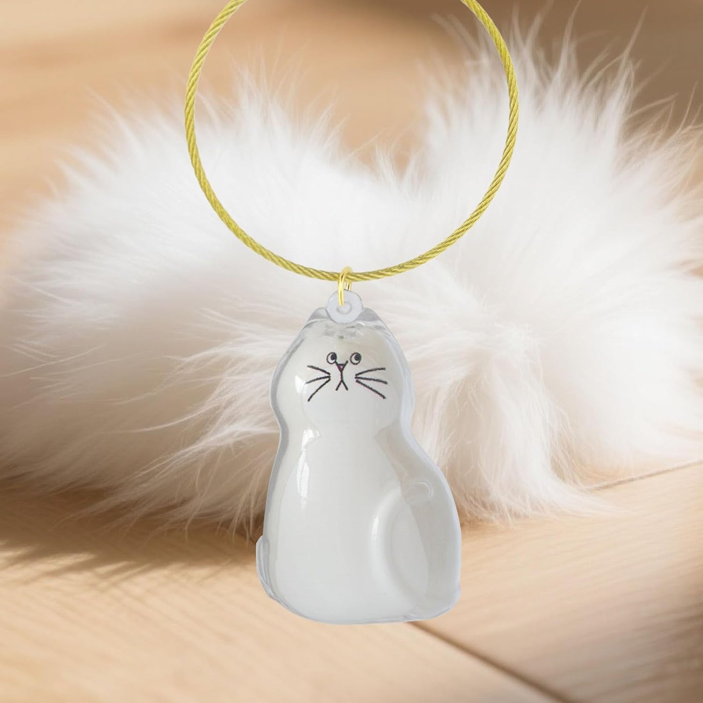 Cat Hair Keychain, 2Pcs Cat Hair Storage Bottle，Pet Fur Keepsake,Pet Hair Storage/Memorial Keychain,Cute Pet Memorial Gifts,[A Model]