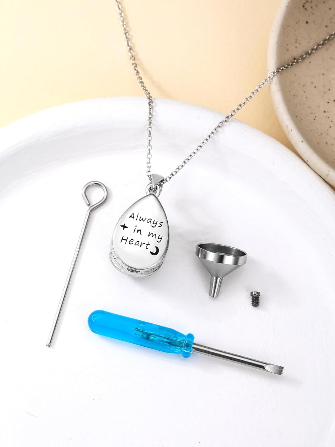 WINNICACA Urn Necklace for Ashes Sterling Silver Abalone Shell Cremation Jewelry for Ashes Jewelry Gifts for Nature Lovers Keepsake Memorial Jewelry for Women