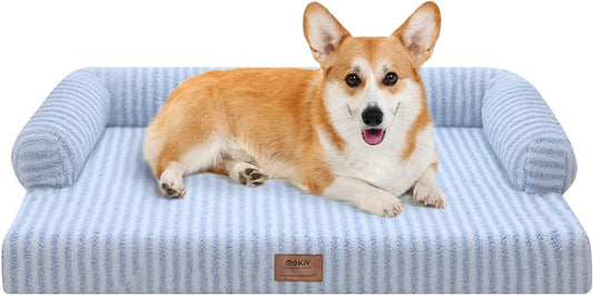 Dog Bed Medium Size Dog-Orthopedic Waterproof Bed for Dogs,Foam Couch Sofa with Washable Removable Cover & Non-Slip Bottom