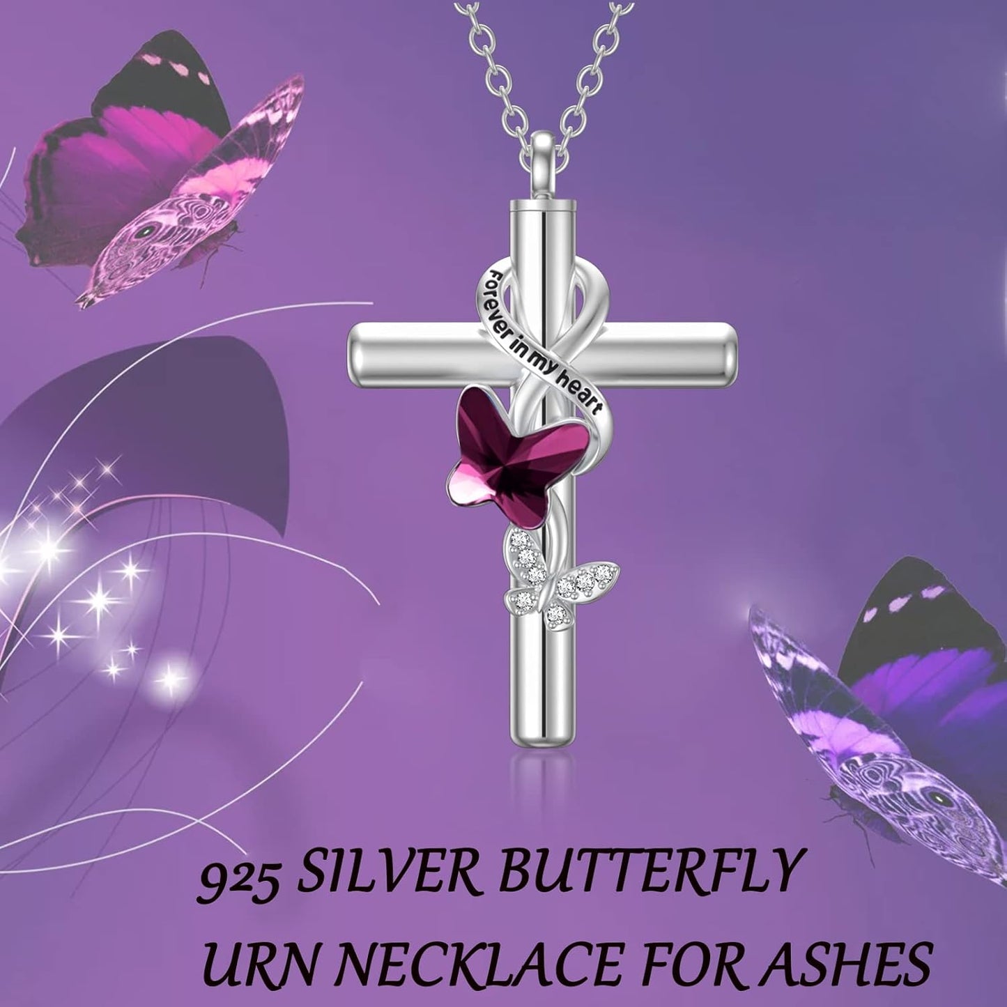 Cross Urn Necklace for Ashes 925 Sterling Silver Cremation Jewelry with Funnel Filler Kit Ashes Necklace for Human Women Girl Pets