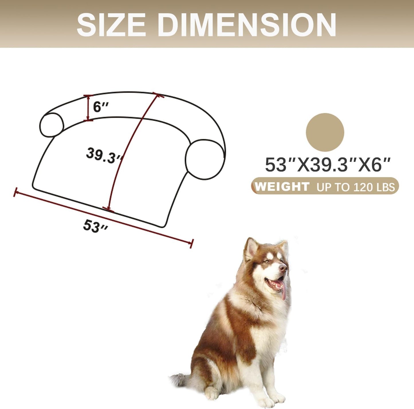 Calming Dogs/Cats Bed Mats, Dog Pad Washable Removable Couch Cover, Plush Long Fur Mat for Pets, Waterproof Lining, Perfect for Small, Medium and Large Dogs and Cats (Gradient Brown, 53"x39")