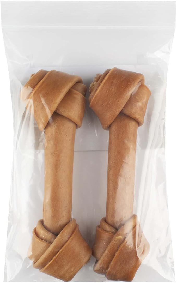 Ultra Chewy Turkey Tendon Knotted Bones for Dogs - Premium All-Natural, Hypoallergenic, Long-Lasting Dog Chew Treat, Easy to Digest, Ingredient Sourced from USA (7 Inches - 2 Pack)