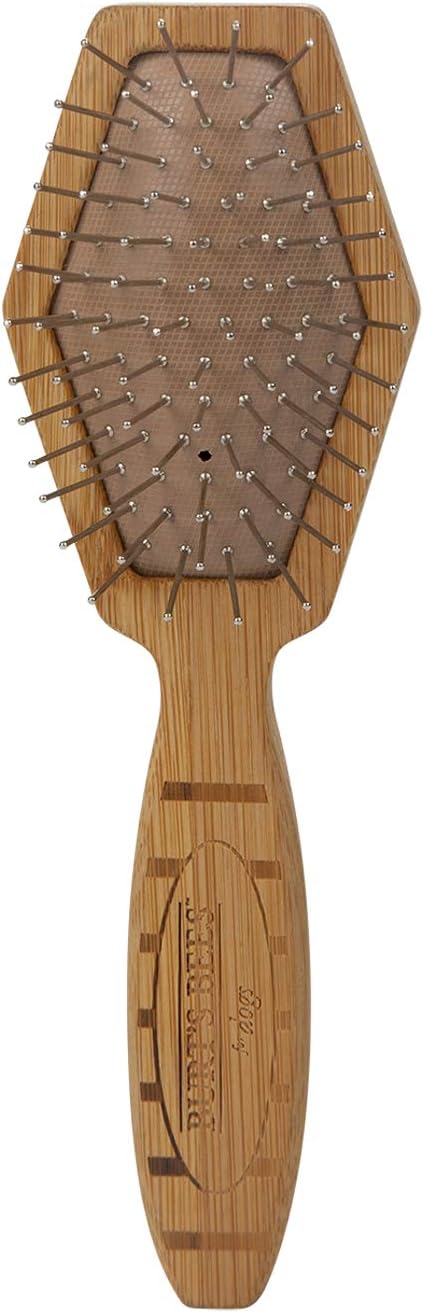 Burt's Bees for Pets Double Sided Pin & Hemp Bristle Dog Brush | Best All-Purpose Dog Brush to Reduce Shedding | for Long & Short Haired Large Dogs, Bamboo (Pack of 1)