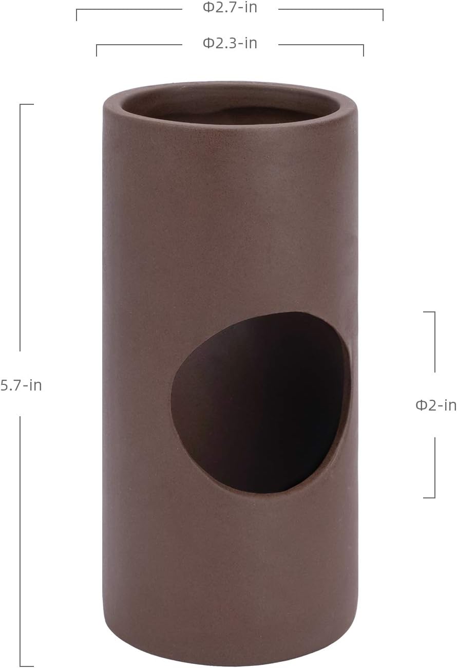 Niteangel Ceramic Hamster Tunnel & Tubes Hideout: for Dwarf Robo Syrian Hamsters Mice Rats or Other Small Animals (Tunnel - Small)