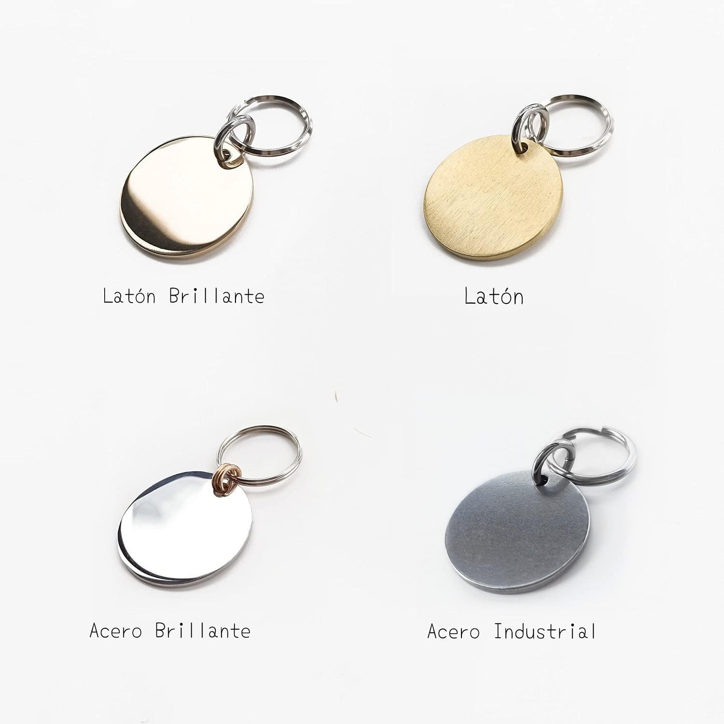 Cats Dogs ID Tags Personalized Engraving Birth Flowers Pattern for Custom Pets Collar Accessories 316L Stainless Steel Large Round Name Plate