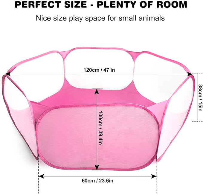 Guinea Pig Cage Rabbit Cage Indoor with Mat Playpen Perfect Size for Small Animal Pet Play Pen Easy to Clean Exercise Yard Fence Portable Tent for Hamsters, Chinchillas, Hedgehog, Puppy, Cats