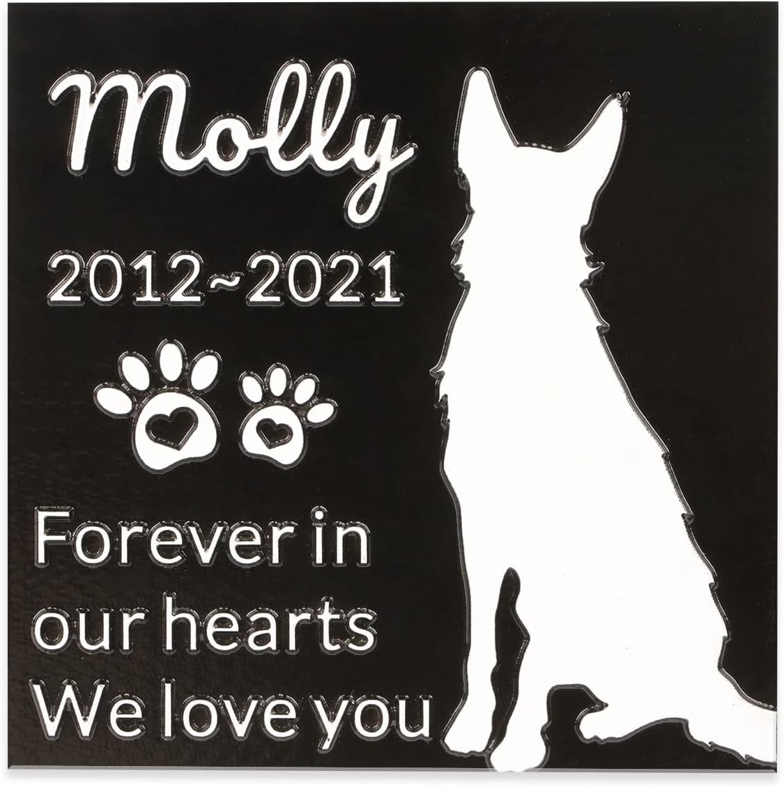 Pet Memorial Stone Cat Dog Pet Memorial Personalized Pet Grave Markers Customized Pet Grave Markers with Pet Name are a Sympathy Gift for The Loss of a Pet (Acrylic)