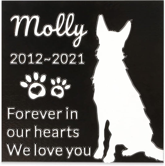 Pet Memorial Stone Cat Dog Pet Memorial Personalized Pet Grave Markers Customized Pet Grave Markers with Pet Name are a Sympathy Gift for The Loss of a Pet (Acrylic)
