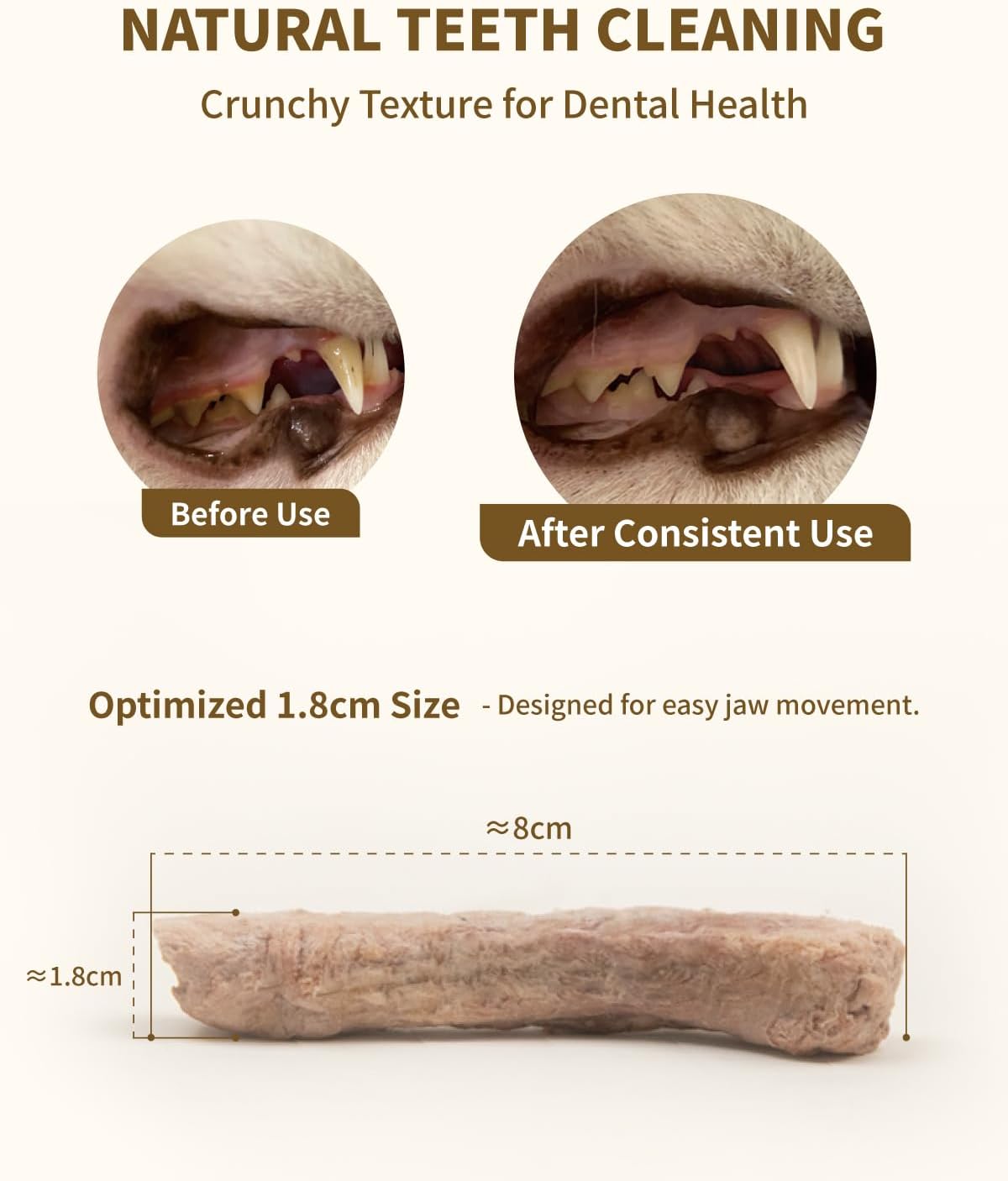 Freeze-Dried Chicken Neck Treat for Small Dog & Cat, Natural Single Ingredient Cats Dogs Dry Food, Healthy Whole Cut Pet Raw Treats for Dental Care (3.5 oz)