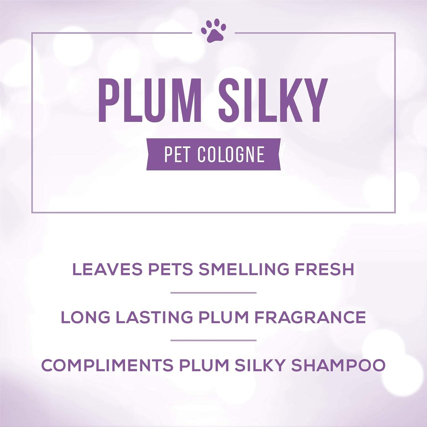 Nature's Specialties Plum Silky Dog Cologne for Pets, Natural Choice for Professional Groomers, Ready to Use Perfume, Finishing Spray, Made in USA, 32 oz