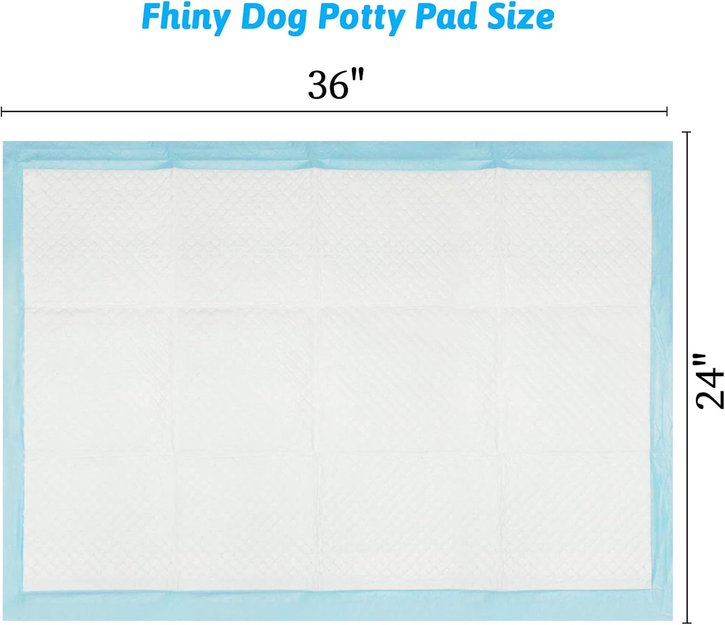 Fhiny Pee Pads for Dogs, 24" x 36" 20 PCS Extra Large Disposable Puppy Pads Leak-Proof Super Absorbent Potty Training Pad with Quick-Dry Surface for Cats Kittens Dogs or Other House Training Pets