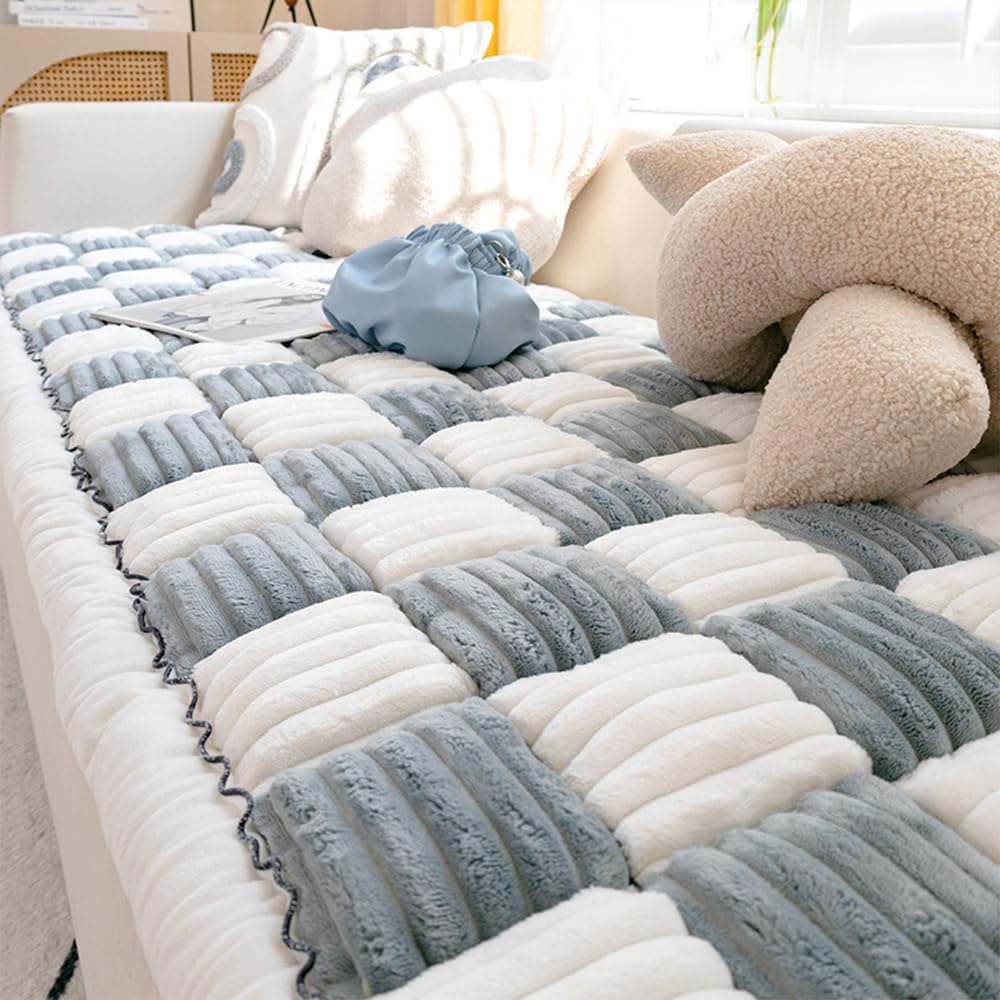 Couch Cover for Dogs Washable, Sofa Cover Protector, Couch Covers for 3 Cushion Couch Sofa Pet Friendly, Soft, Non Slip (27.6 x 59 Inch, Grey)