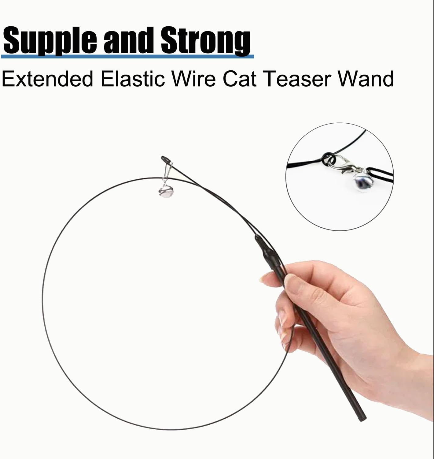 Cat Feather Toys, Indoor Cat Interactive Toys, 2 PCS Flexible Wire and 5 PCS Cat Feather Toys, for Bored Indoor Cats, Indoor Cat Chase Toys