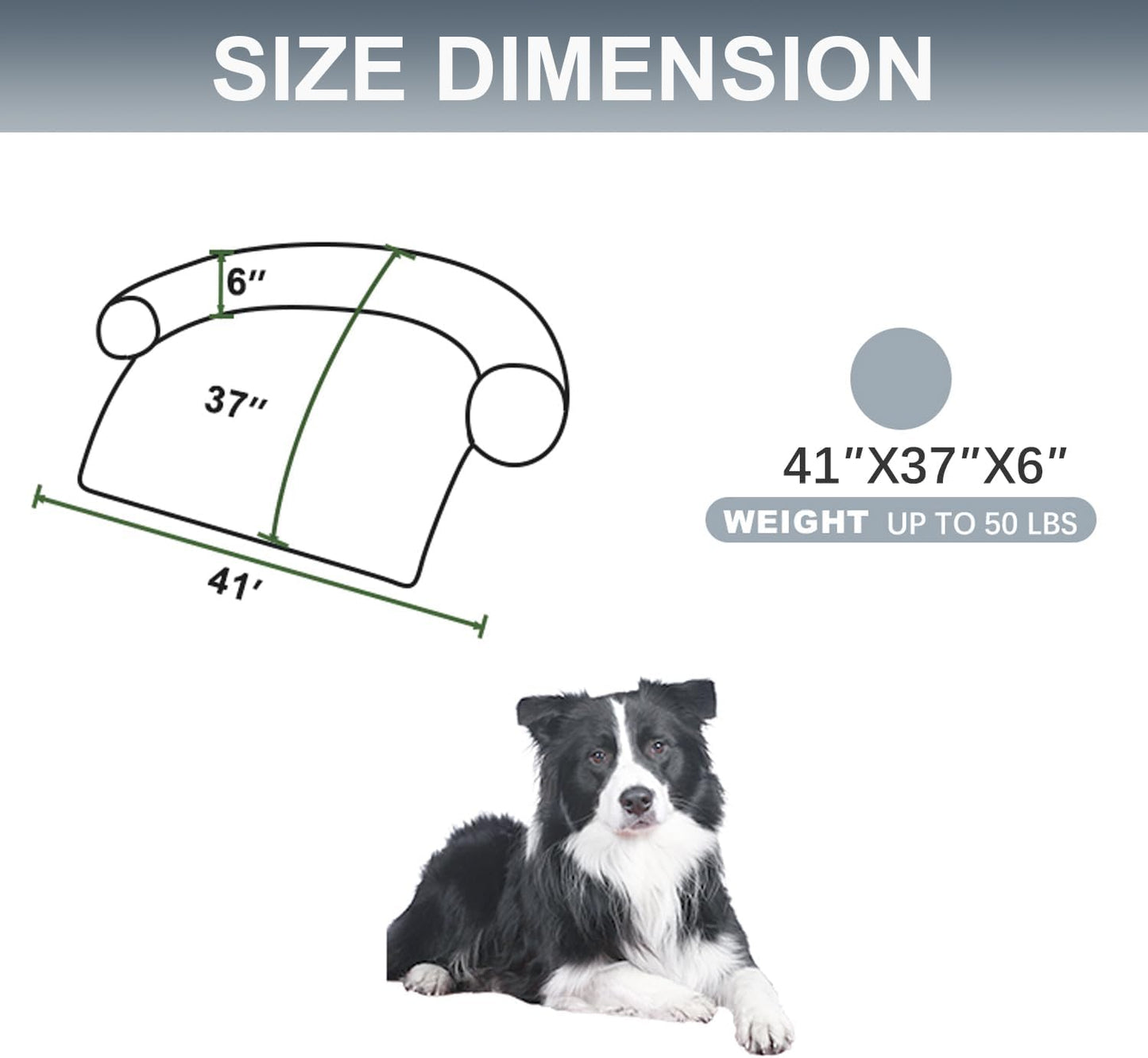 Calming Dogs/Cats Bed Mats, Dog Pad Washable Removable Couch Cover, Plush Long Fur Mat for Pets, Waterproof Lining, Perfect for Small, Medium and Large Dogs and Cats (Gradient Gray, 41"x37")