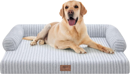Large Dog Bed Waterproof Orthopedic Foam Dog Beds for Large Dogs Sofa Comfy Pet Bed with Washable Removable Cover & Non-Slip Bottom