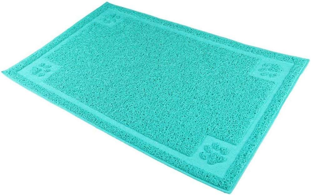 Darkyazi Pet Feeding Mat Large for Dogs and Cats,24"×36" Flexible and Easy to Clean Feeding Mat,Best for Non Slip Waterproof Feeding Mat (Lake Blue)