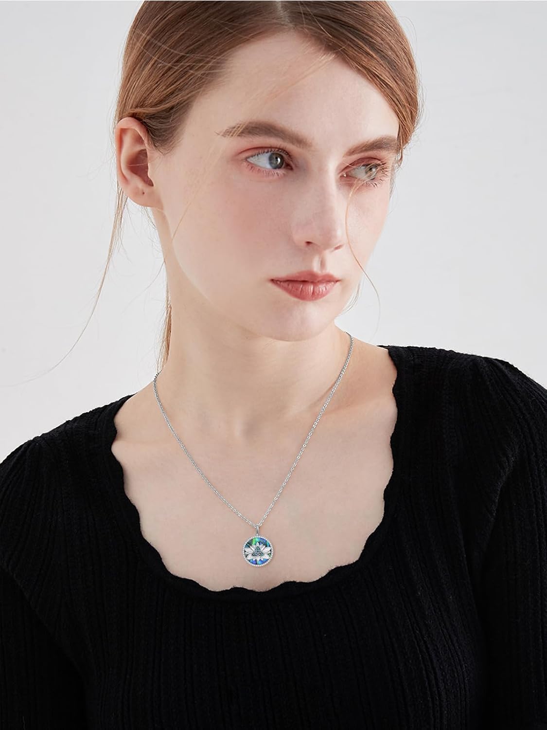 WINNICACA Urn Necklace for Ashes Sterling Silver Abalone Shell Cremation Jewelry for Ashes Jewelry Gifts for Nature Lovers Keepsake Memorial Jewelry for Women