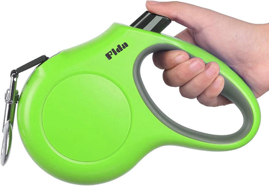 Fida Retractable Dog Leash, 16ft Heavy Duty Pet Walking Leash for Large Dog up to 110 lbs, Tangle Free. One-Hand Brake (Large, Green)