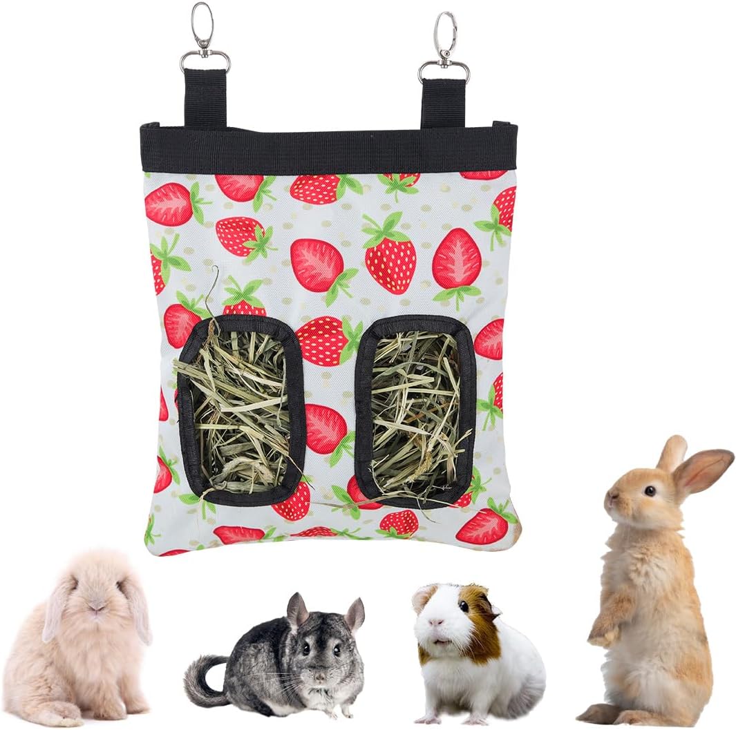 DZWLKJ Guinea Pig Hay Feeder, 600D Polyester, Rabbit Hay Feeder Bag, S -10"x 8"x 0.2", Guinea Pig, Chinchilla, Hamsters, Small Pets, 1 Pack, Lightweight
