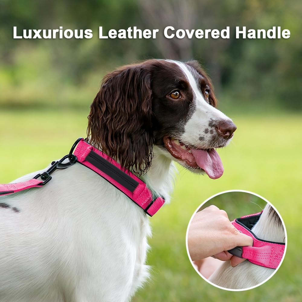 Personalized Tactical Dog Collar with Name and Phone Number, Heavy Duty Nylon Military Dog Collar with Handle and Strong Metal Buckle for Medium and Large Dogs