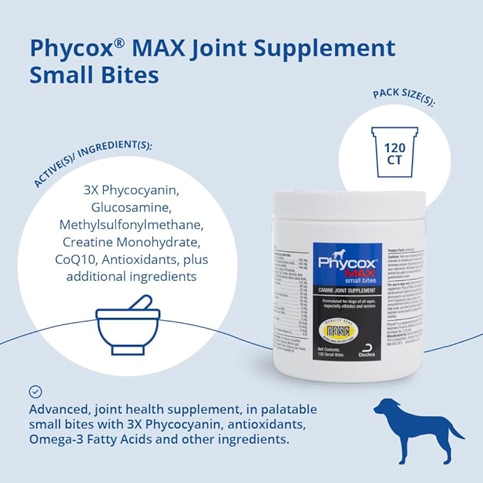 MAX Joint Supplement Small Bites for Dogs, 120 ct