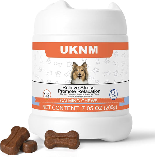 Dog Calming Chews 100 Count Large Particle,Anxiety Relief Treats for Dogs,Sleeping Aid Supplement,Aid with Separation, Barking, Stress Relief, Thunderstorms 100% Natural Ingredients,Chicken Flavor