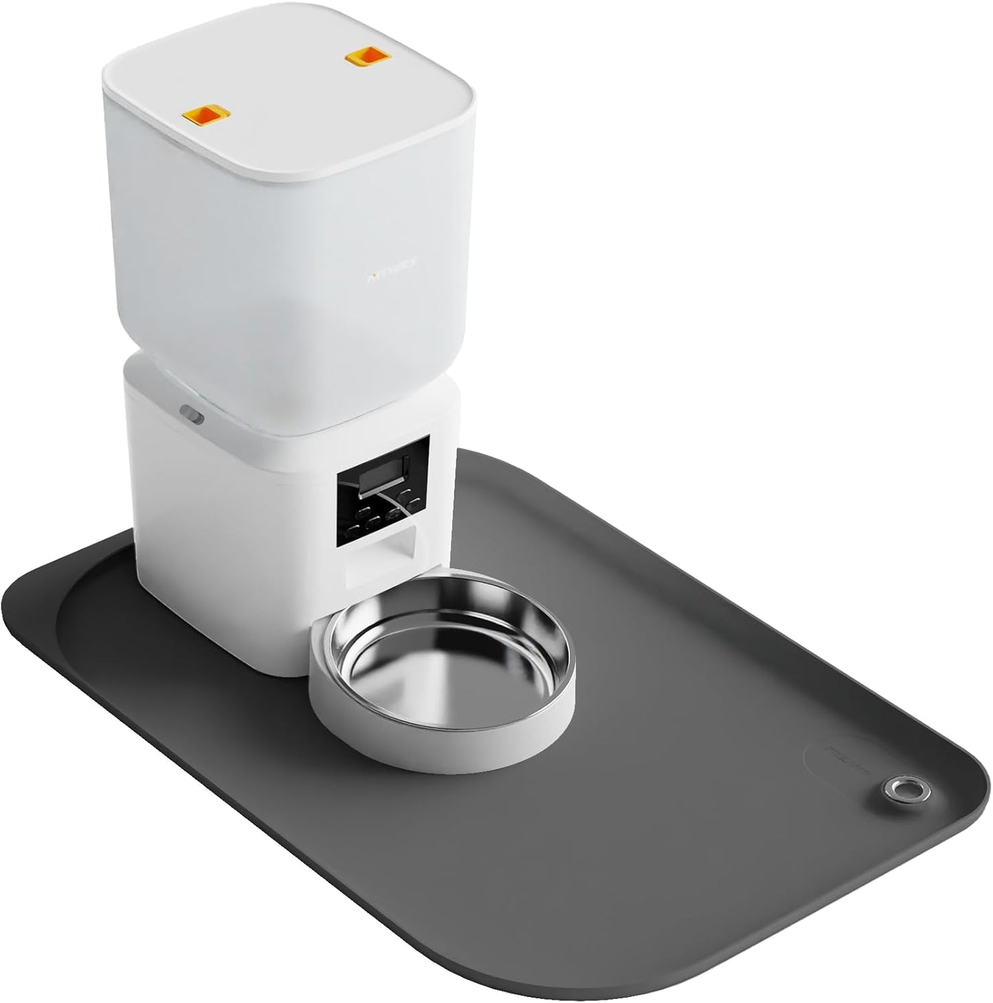 Dog & Cat Mat for Food and Water - Nityers Dog Food Mat for Floors Waterproof with Pocket, High Raised Edges, Thicker BPA Free Silicone, Pet Feeding mat for Bowl, Automatic pet Feeder, Water Fountain