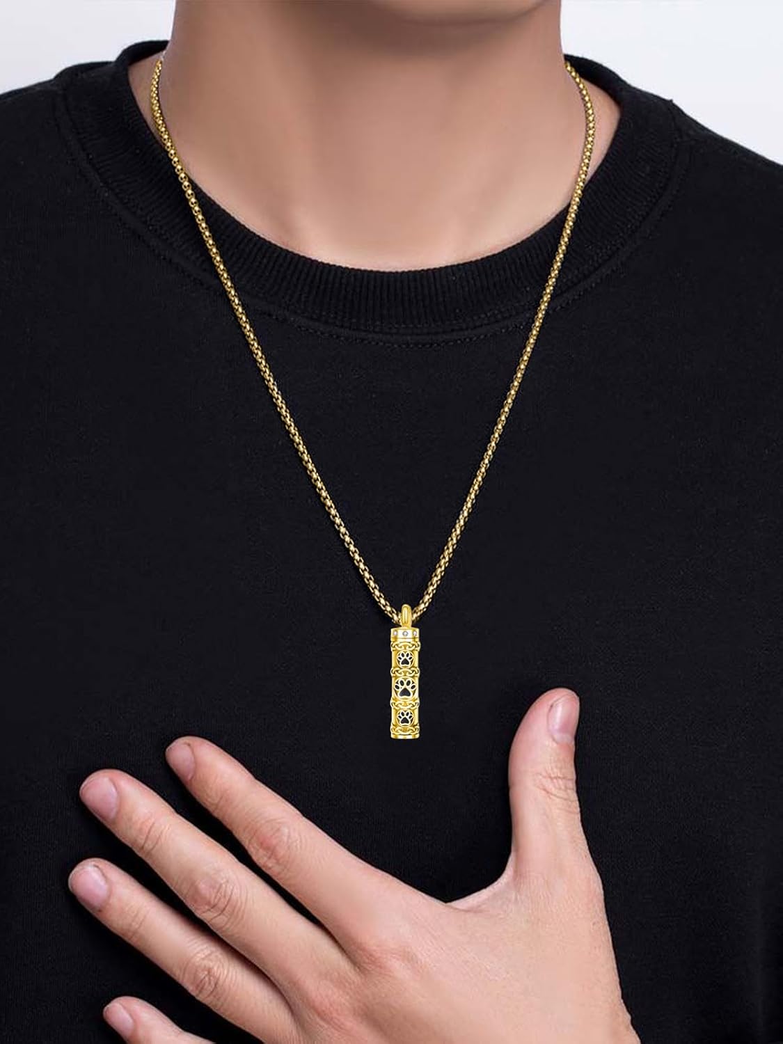 Pet Cremation Urn Necklace for Dog Cat Ashes 925 Sterling Silver Paw Print Keepsake Pendant Celtic Knot Memorial Jewelry for Women Men