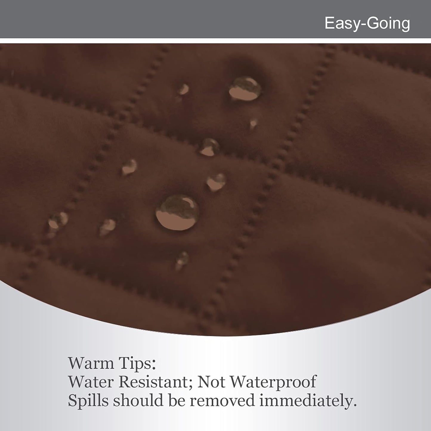 Easy-Going Oversized Chair Sofa Slipcover Reversible Sofa Cover Water Resistant Couch Cover Furniture Protector Cover with Elastic Straps for Pets Dog (Oversized Chair, Coffee/Ivory)