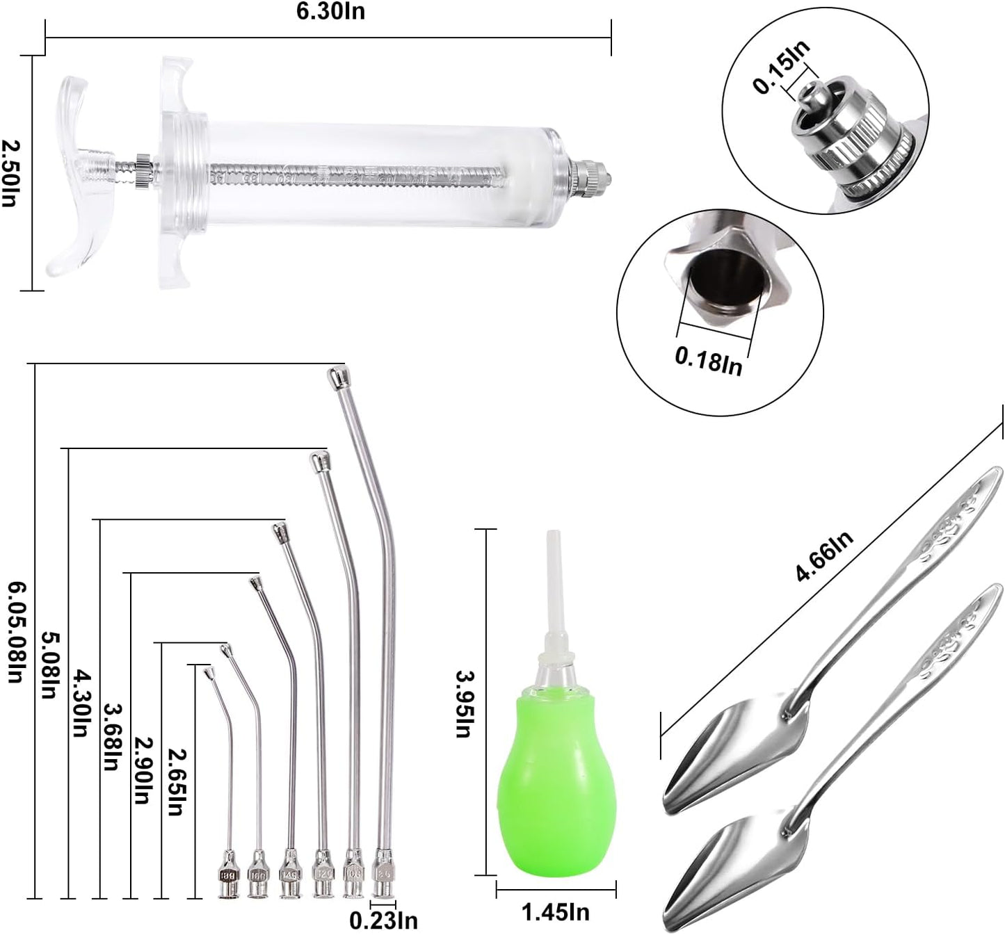50ML Baby Bird Feeding Syringe Set Pet Syringe with 6 Pcs Curved Gavage Feeding Tubes and Bird Drinker Stainless Steel Metal Feeding Spoon for Baby Birds Parrot Small Pet