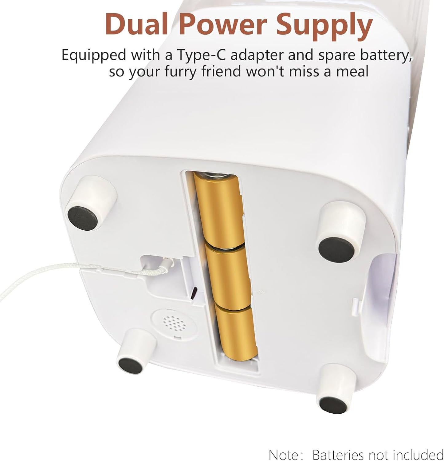 Cat Feeder with Camera, 5L Auto Dog Feeder with Dual Power Supply Pet Feeder for Easy Clean, Cat Food Dispenser for Multiple Pet Detachable (Camera)