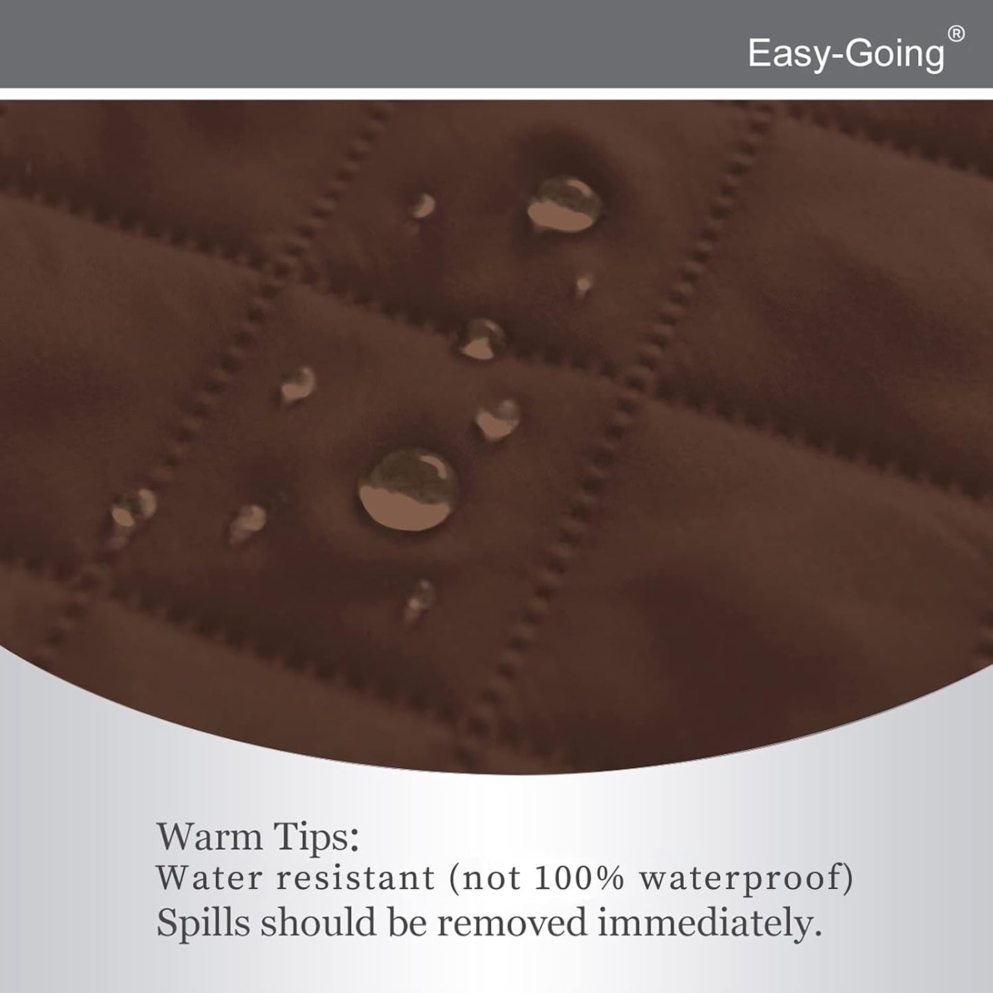 Easy-Going Recliner Chair Slipcover Reversible Sofa Cover Water Resistant Couch Cover Furniture Protector with Elastic Straps for Pets Dog (Recliner 22 inch, Coffee/Ivory)