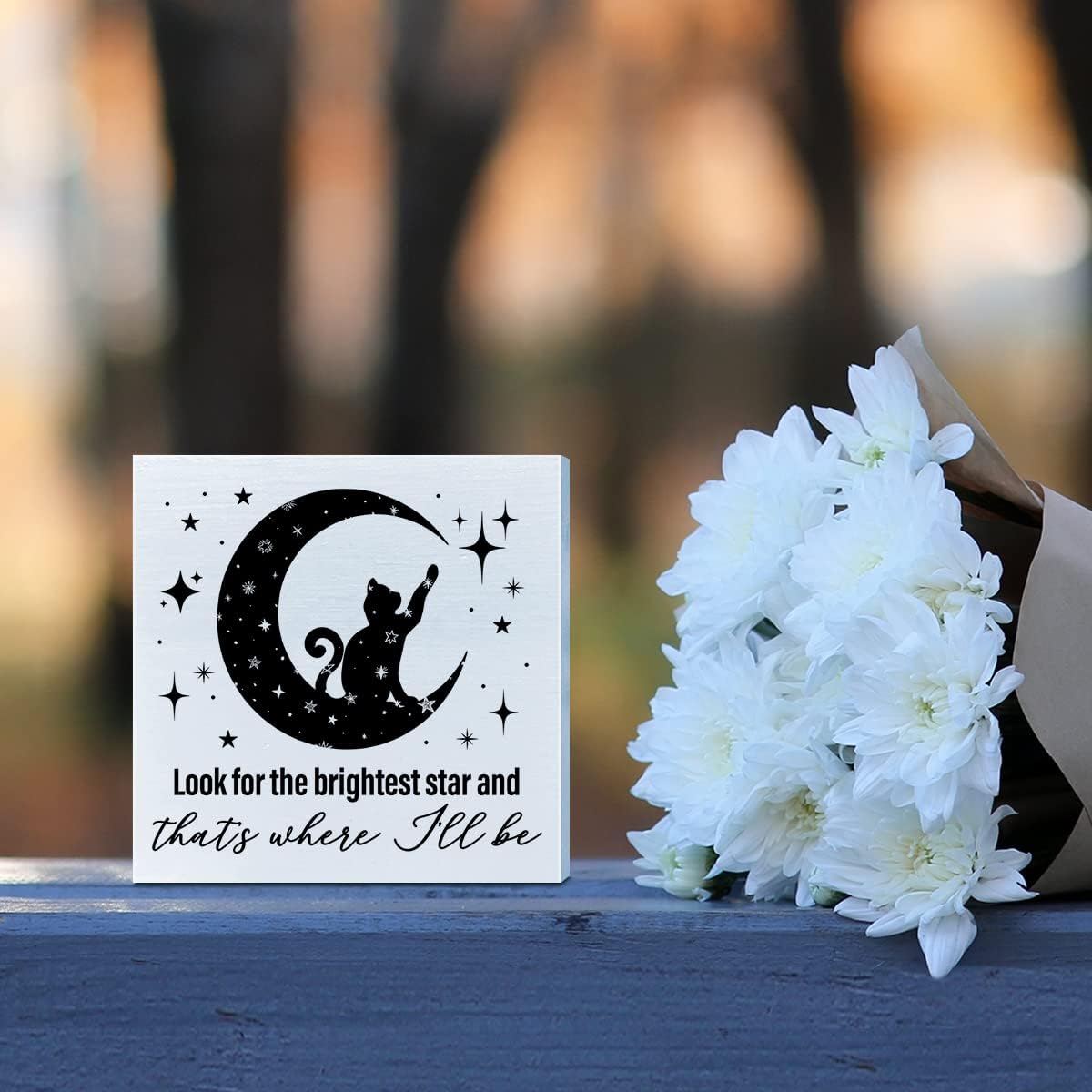 Memorial Gifts for Lose of Cat, Pet Sympathy Gifts Remembrance Gifts Loss of Cat Bereavement Gifts, That's Where I'll Be, Pet Memorial Desk Decor Wooden Box Sign