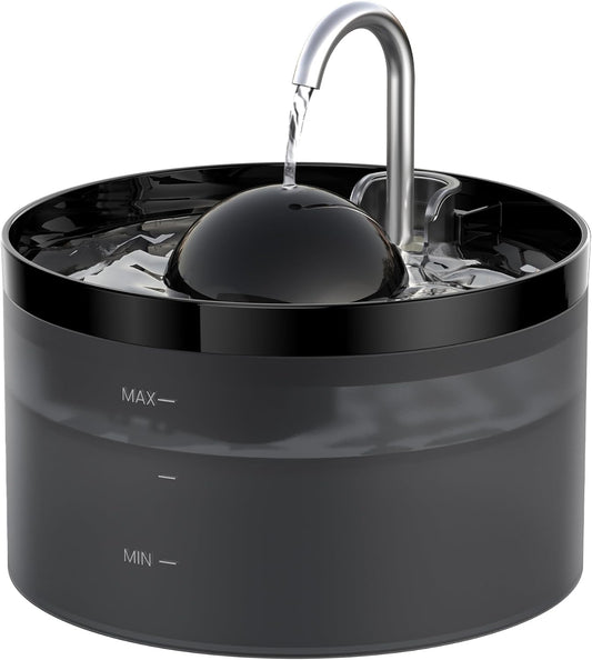 108oZ Cat Water Fountain, Pet Waterer Fountain with Ultra Silent Pump, Activated Carbon Filter Keep Water Fresh, Faucet Design, Anti Sputtering, Suit for All Kinds of Cat