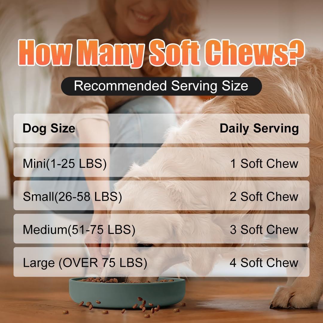 Allergy & Itch Relief for Dogs | Allergy, Itchy Skin & Immune Support with Salmon Oil, Quercetin, Colostrum and Probiotics -Nutritional Supplements 100 Soft Chews