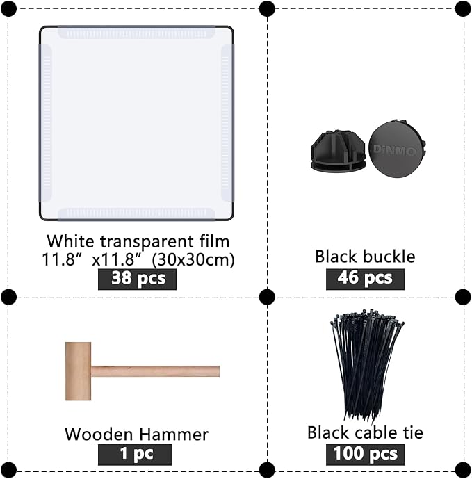 DINMO Guinea Pig Cages with Floor, Puppy Playpen, Small Animal Playpen for Rabbit, Bunny, Ferret, Hedgehog, DIY, Expanded, Portable, Exercise Fence, 61.2 x 24.8 x 24.8inch