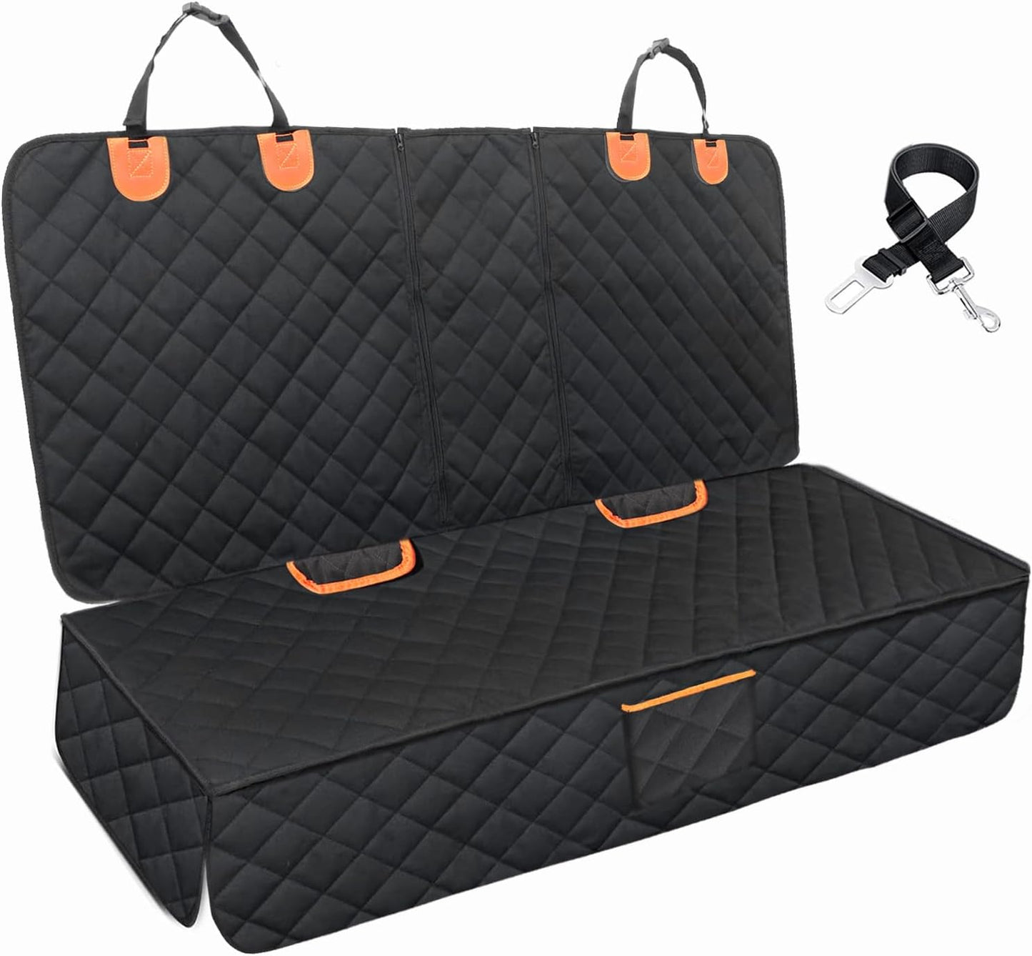 Dog Car Seat Cover for Back Seat Bench Cover, Compatible for Armrest 100% Waterproof & Nonslip Backseat Protector for Pet （XL）