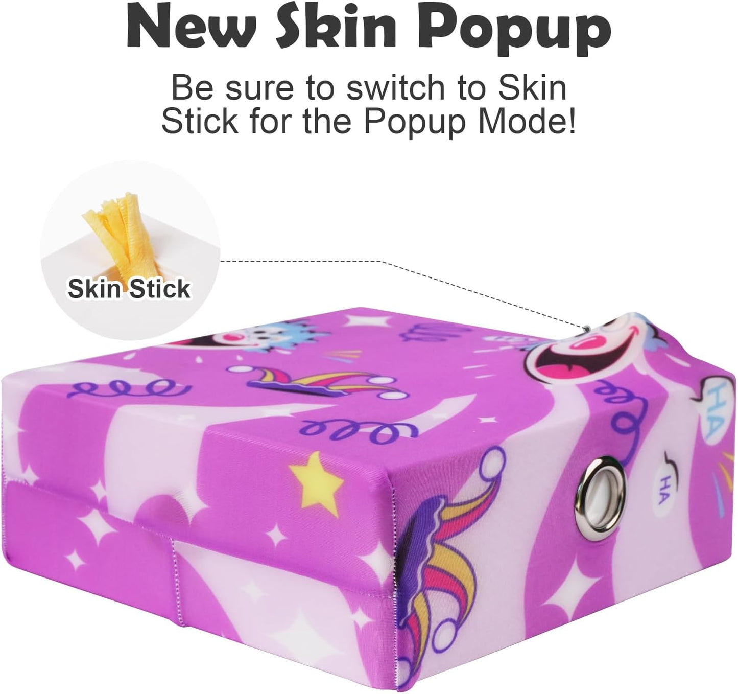 Migipaws Automatic MigiBox Cat Toys 3 n1 Interactive Pounce Mystery Under PopSkin 7 Holes Cardboard Kitten Toys for Indoor Rechargable 6 Accessories(Purple)