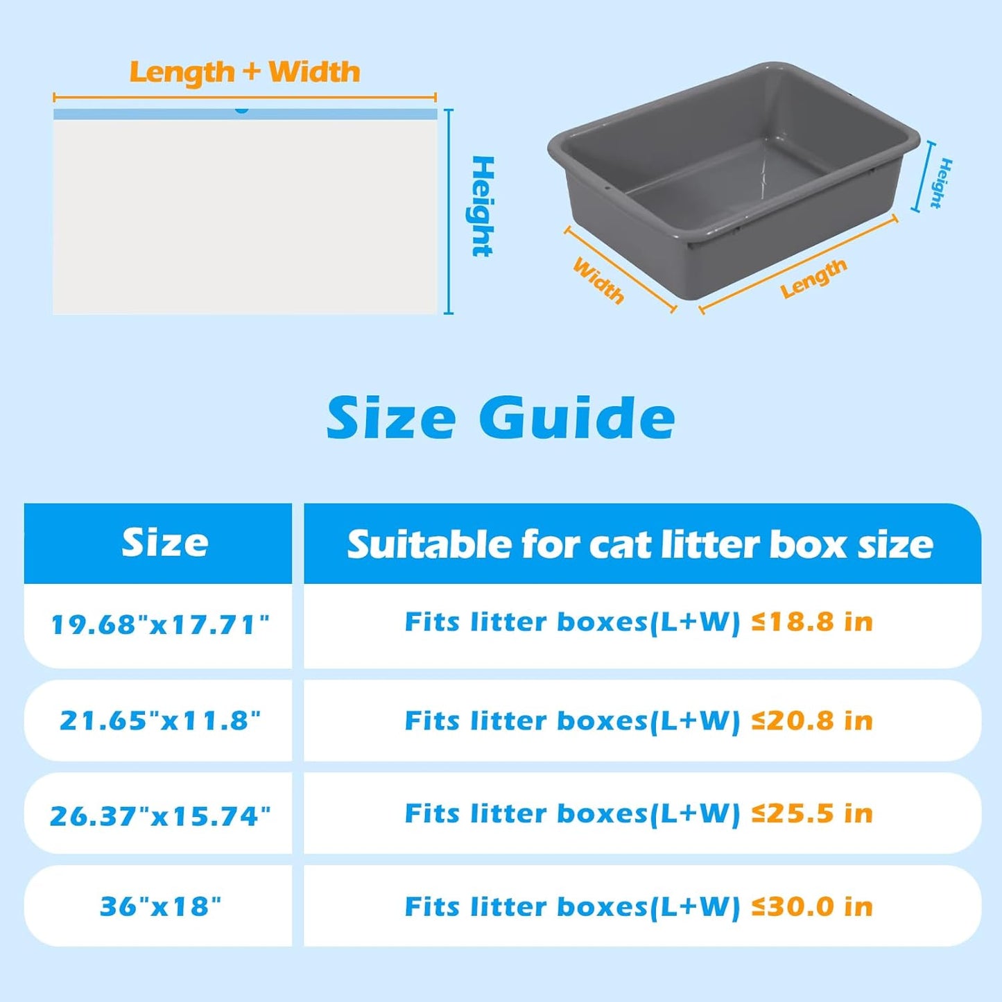 Cat Litter Bags 120 Count, 21.65"x11.8" Drawstring Close Litter Box Liners for Automatic Litter Box,Thick Cat Poop Bags,Easy to Clean,Heavy Duty Robot Bag for Self-Cleaning Box